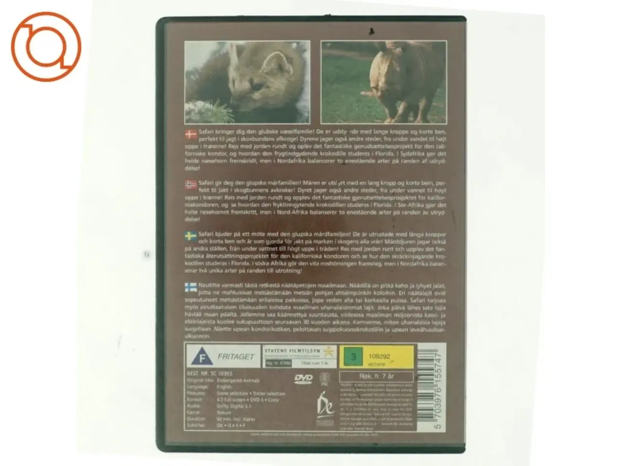 Billede 3 - Endangered animals DVD