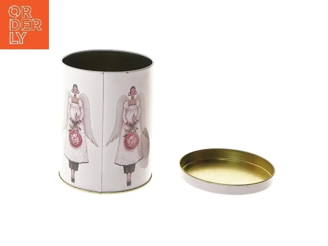 Billede 4 - Dekorativ Tilda opbevaringsdåse fra Tilda (str. Ø 11,5 cm længde 14,5 cm)