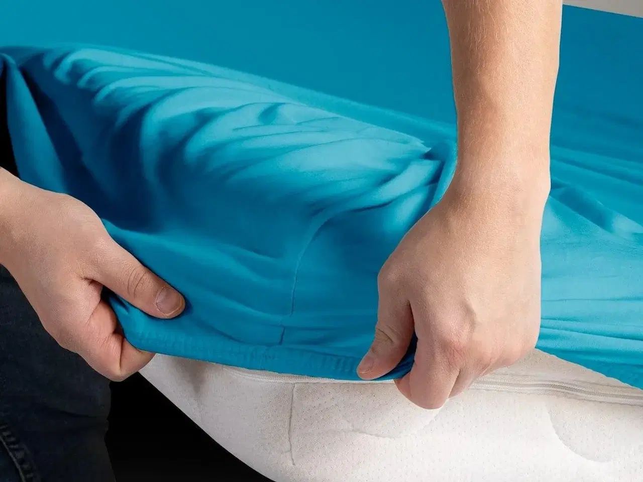 Billede 5 - Stræklagen jersey 220–240x220 blå – DecoKing Amber