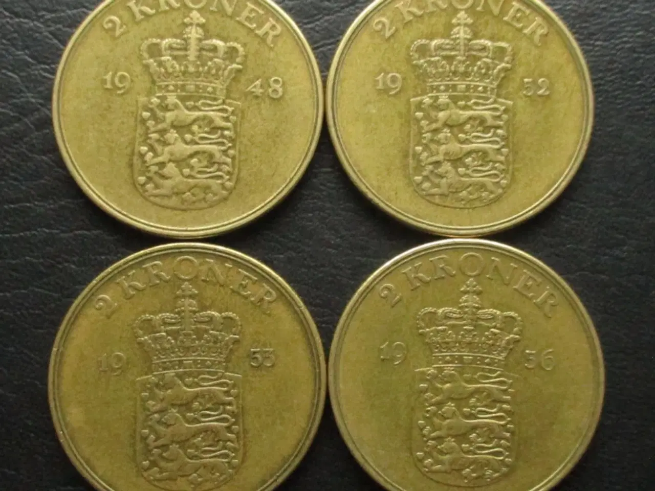 Billede 1 - 2 kr 1948-1956 Fr. IX 4 stk