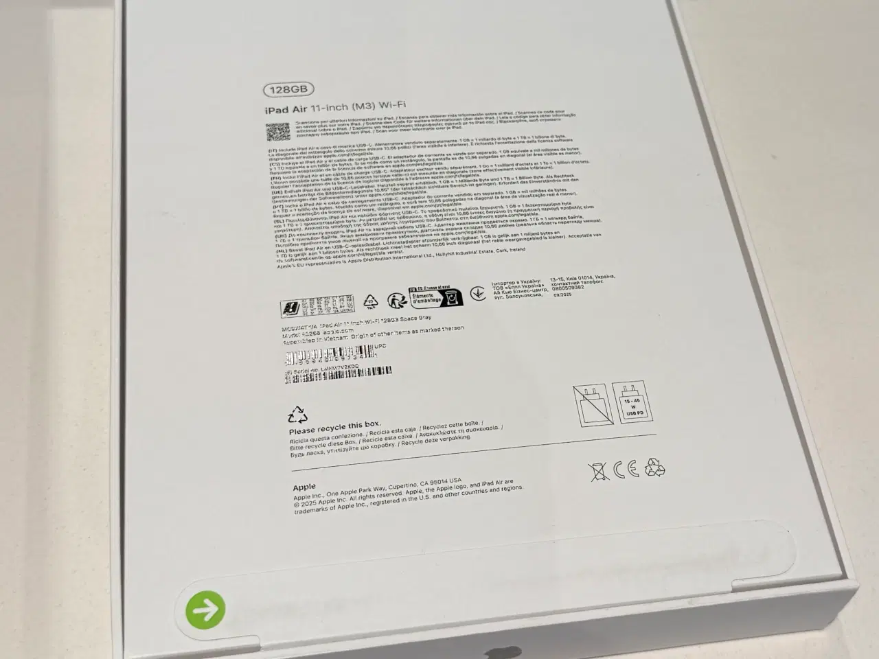 Billede 3 - Apple 11-inch iPad Air M3 Wi-Fi 11" 128GB 8GB Grå 