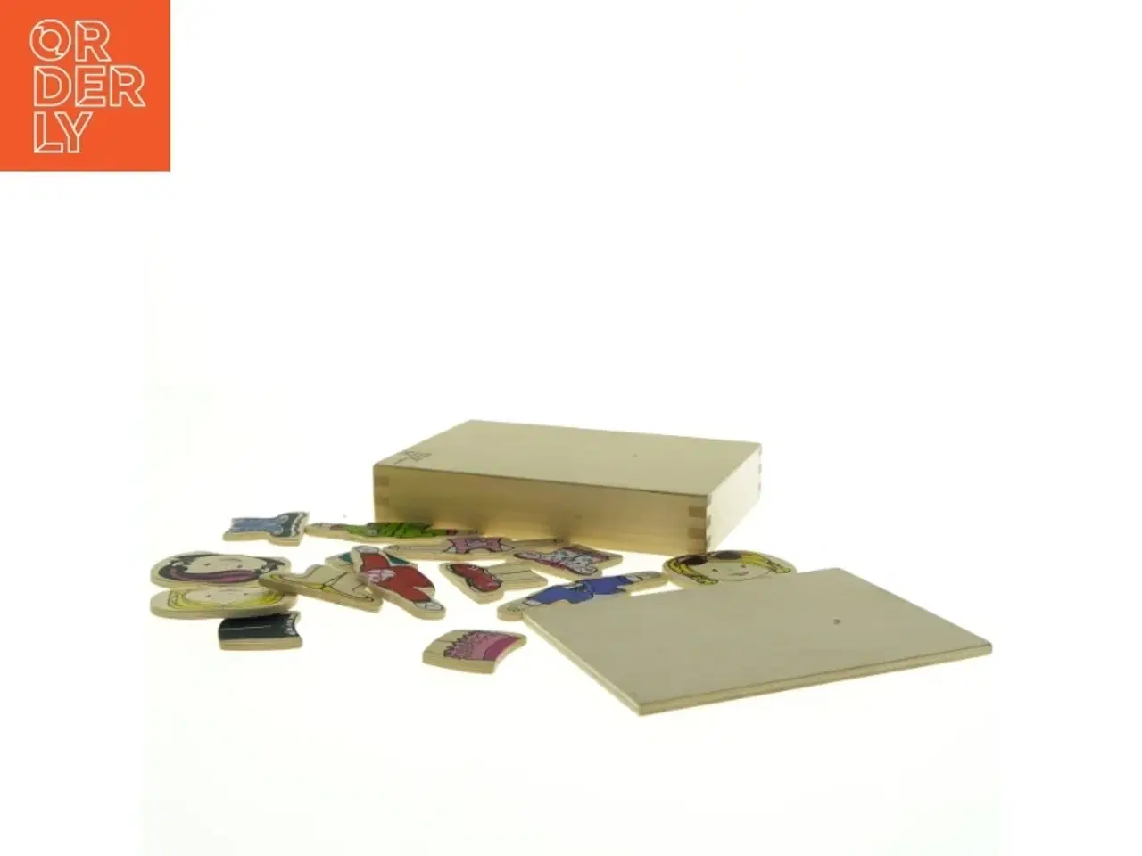 Billede 4 - Træpuslespil påklædningsdukke (str. 20 x 14 cm)
