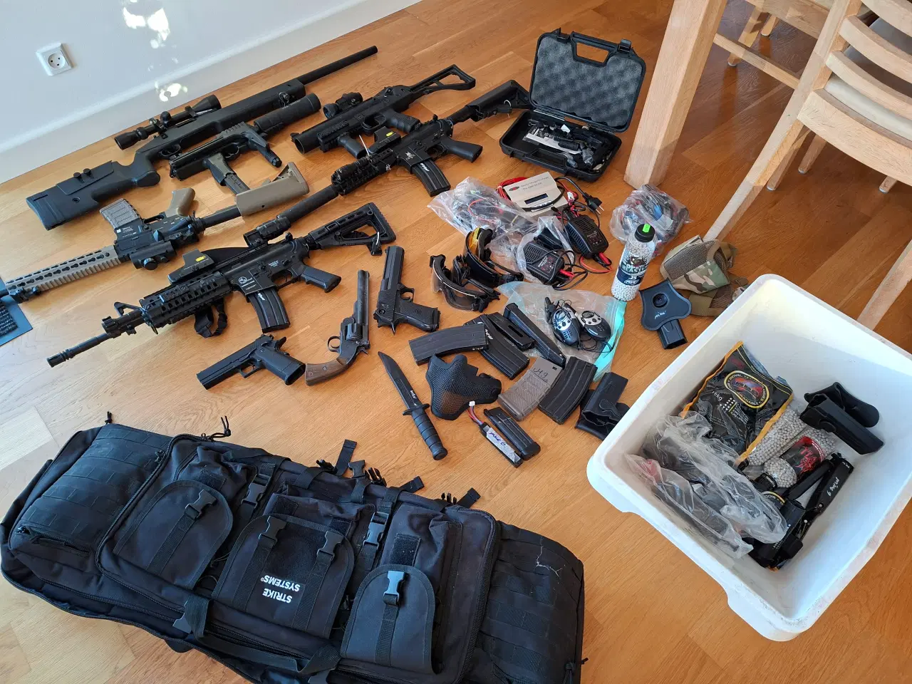 Billede 1 - Softgun Hardgun geværer + pistoler + kugler + dele