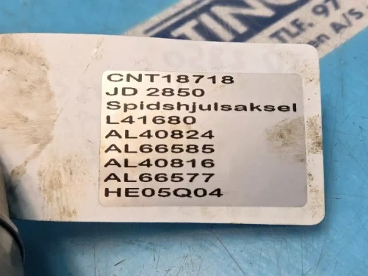 Billede 5 - John Deere 2850 Spidshjulsaksel