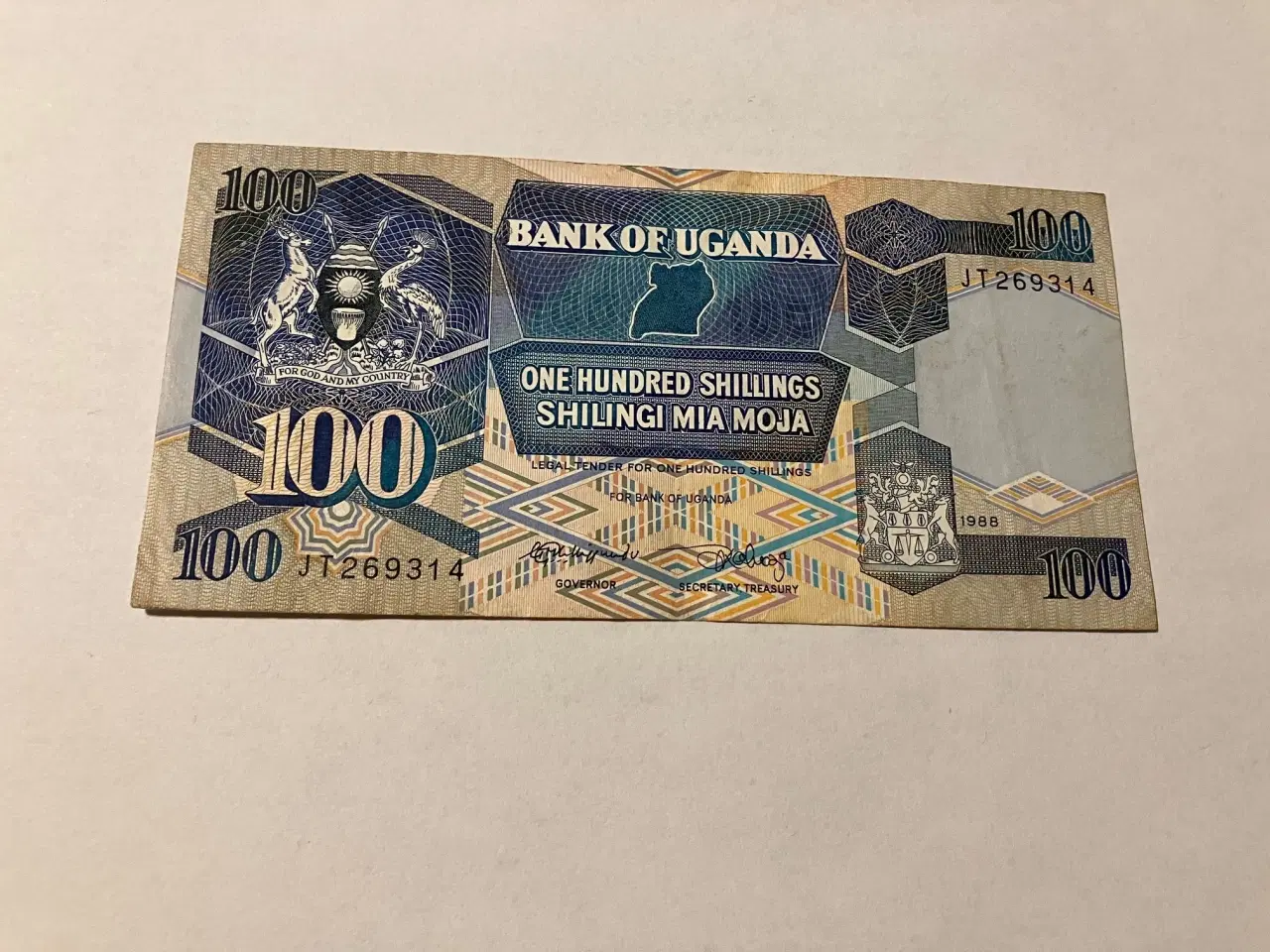 Billede 1 - 100 Shillings Uganda 1988