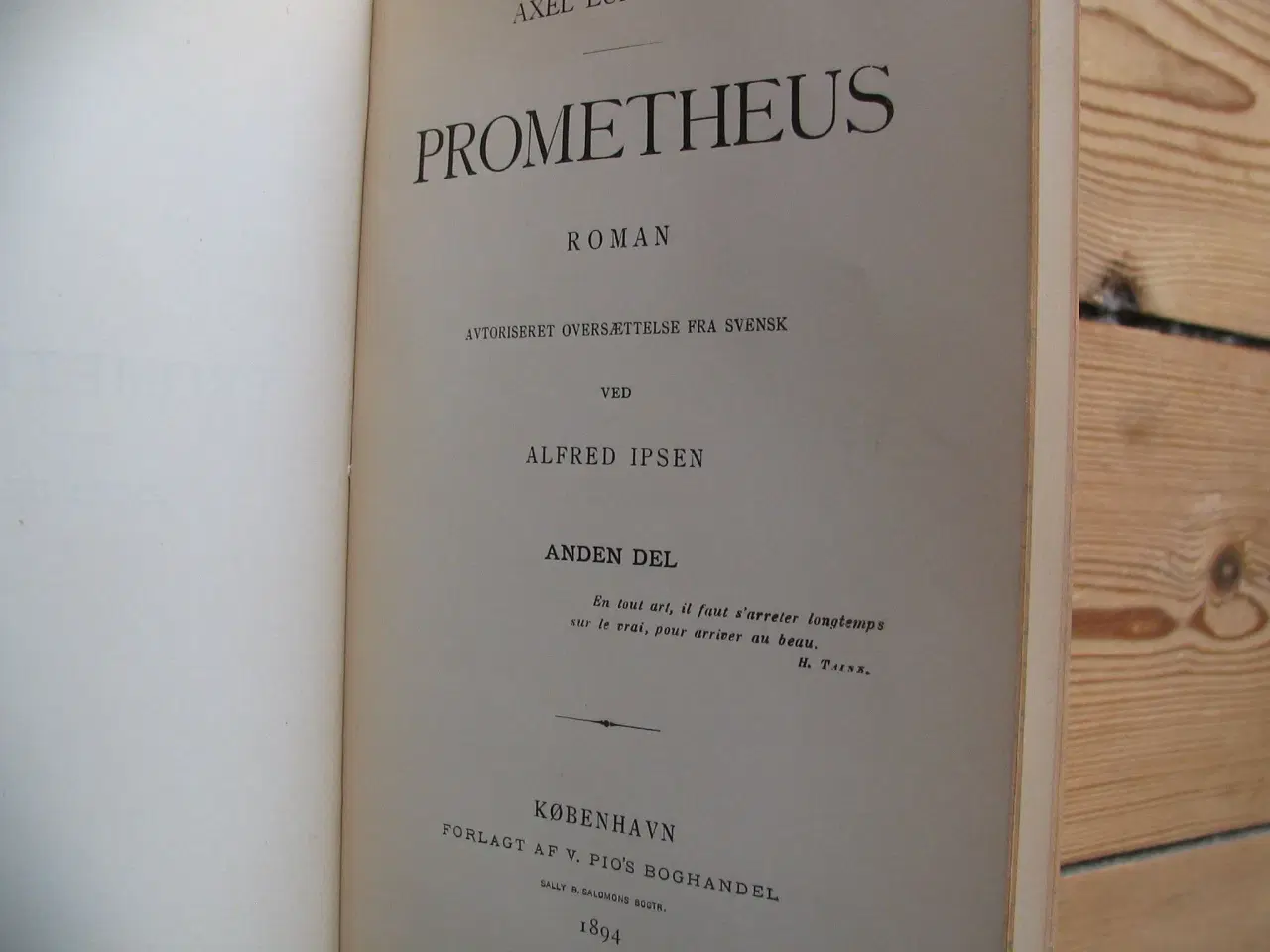 Billede 4 - Axel Lundegård. Prometheus, fra 1894
