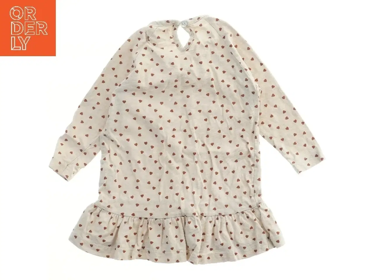 Billede 2 - Langærmet kjole med hjerteprint fra Monsieur Mini (str. 80)