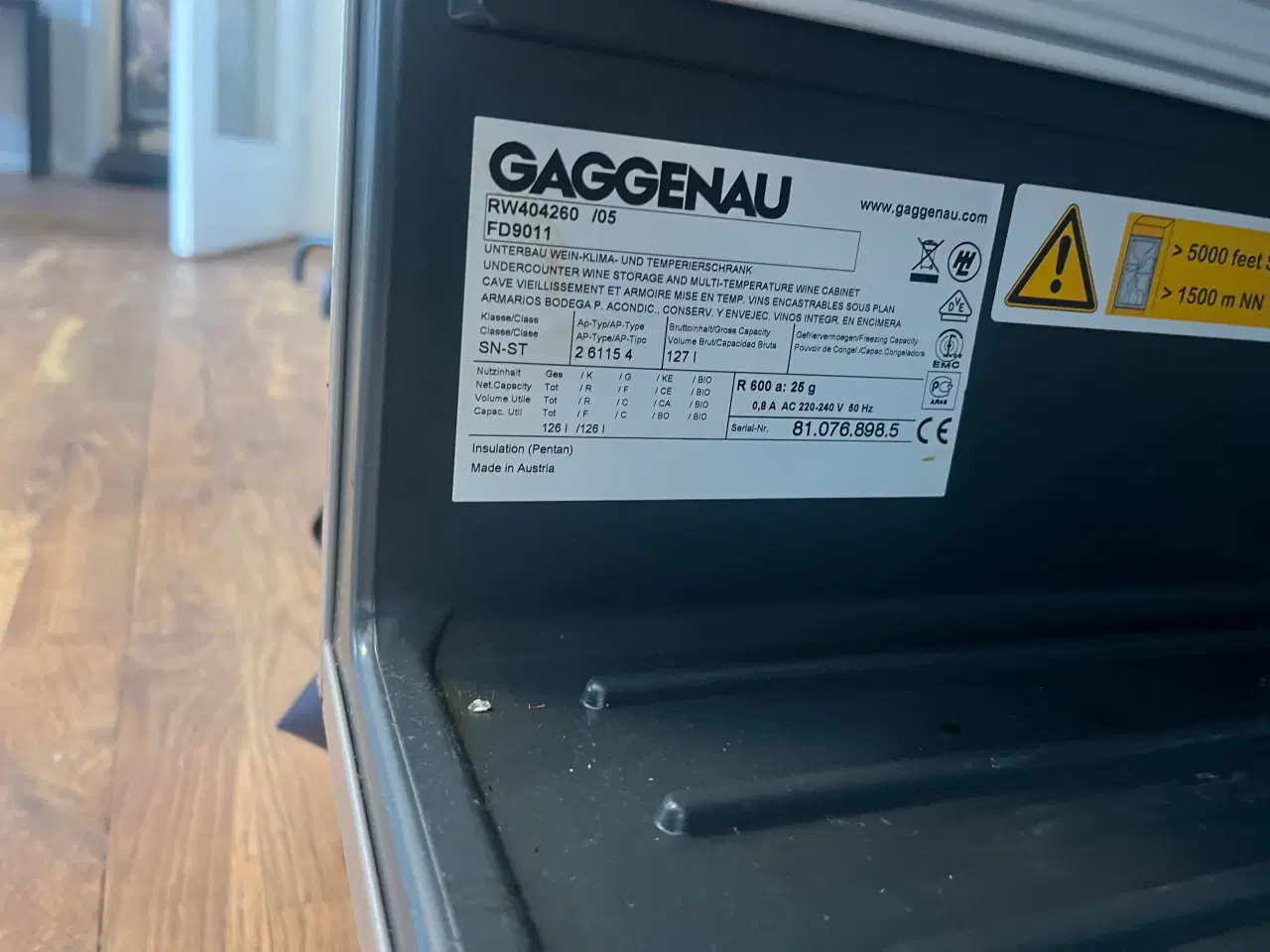 Billede 2 - Gagganau vinkøleskab 