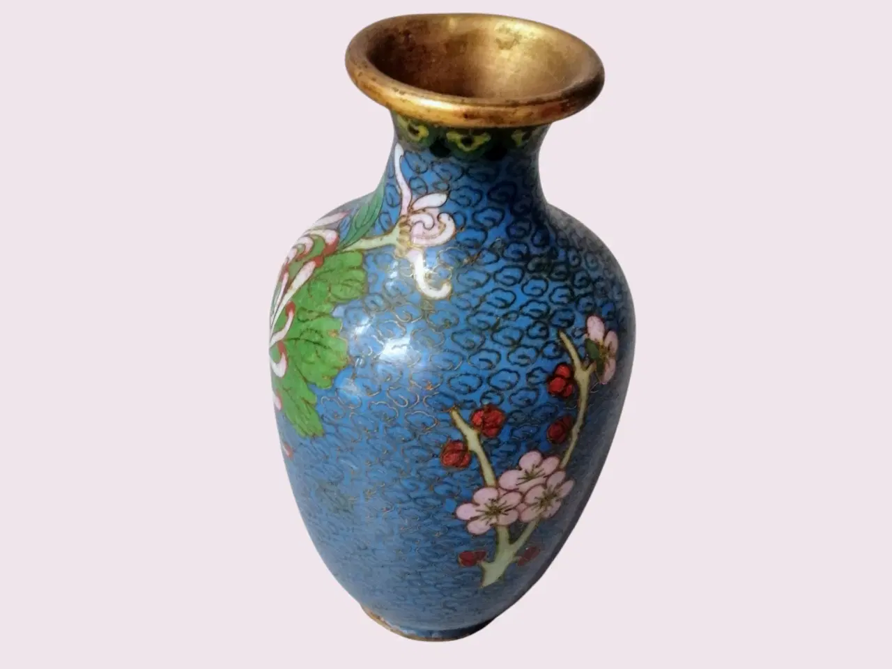 Billede 2 - Ældre, smuk cloisonne vase 