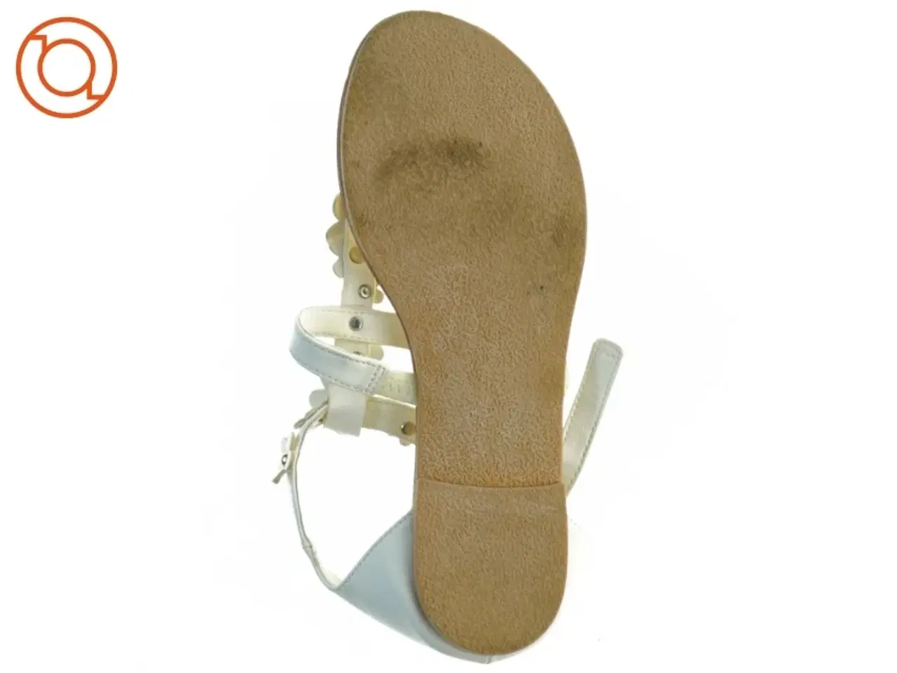 Billede 5 - Hvide sandaler med blomsterdetaljer (str. 35)