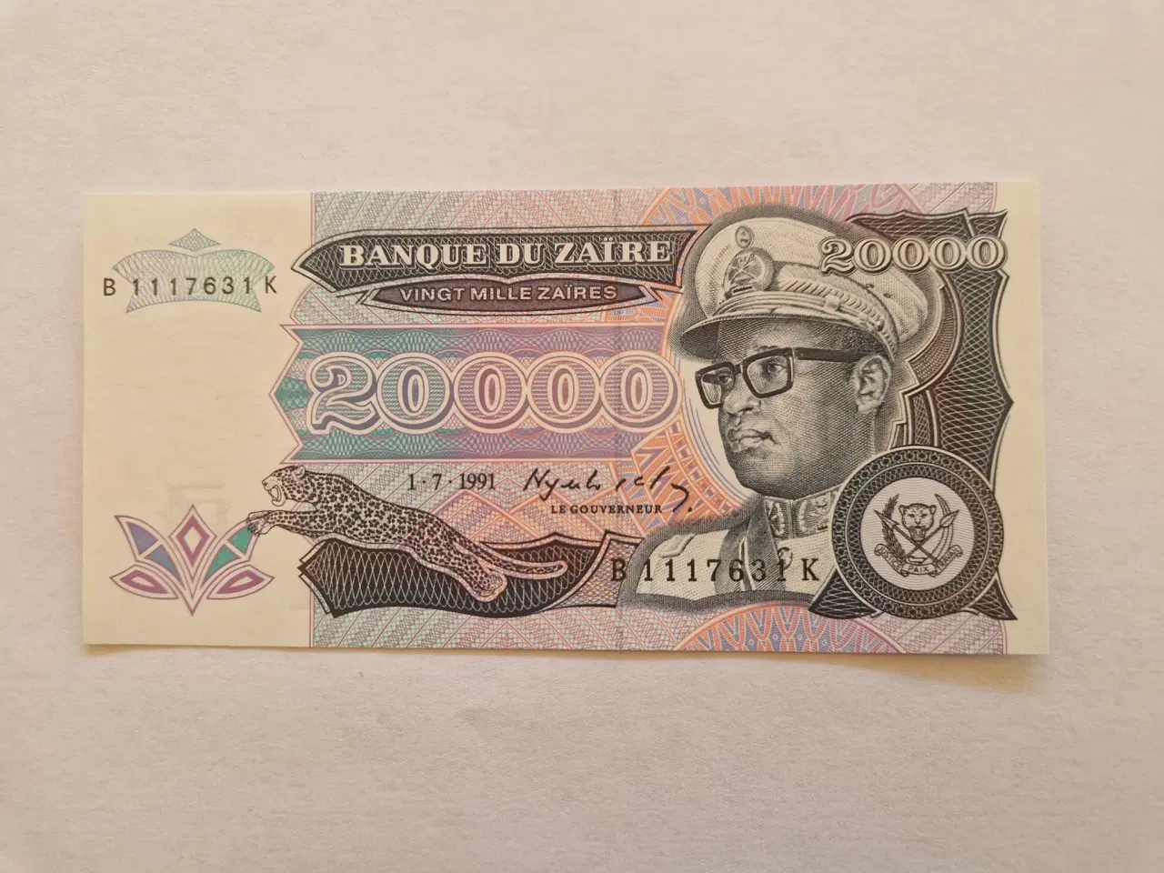 Billede 1 - 20000 Zaires Zaire 1991
