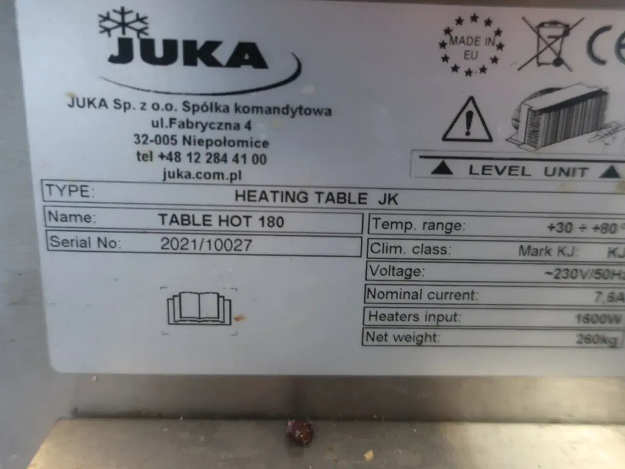 Billede 2 - Varmebord JUKA Table Hot 180