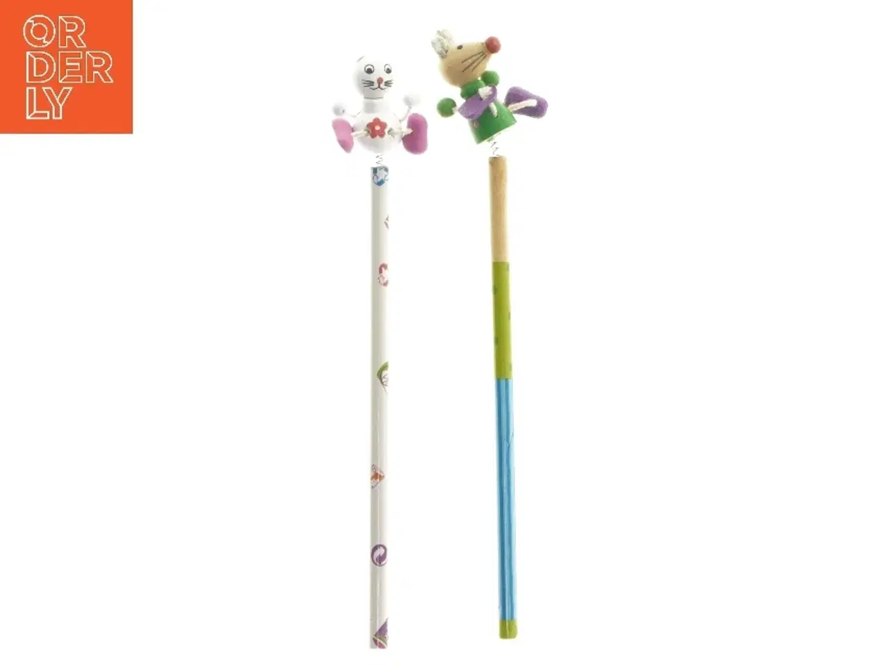 Billede 2 - 2 blyanter med figurer (str. 2 stk 22 cm)