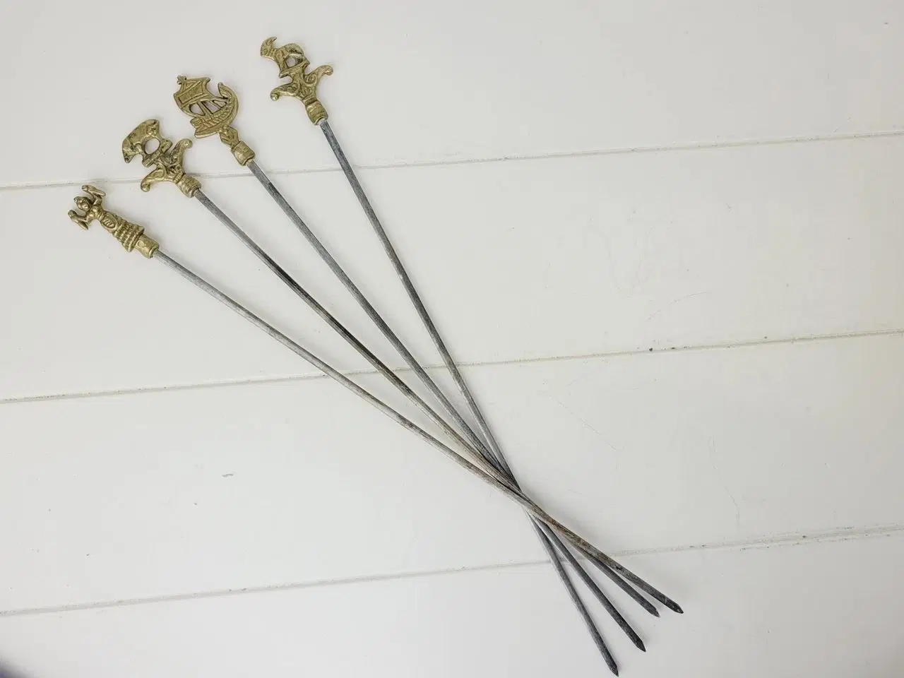 Billede 3 - Vintage Stainless Steel messing Shish Kabob spyd
