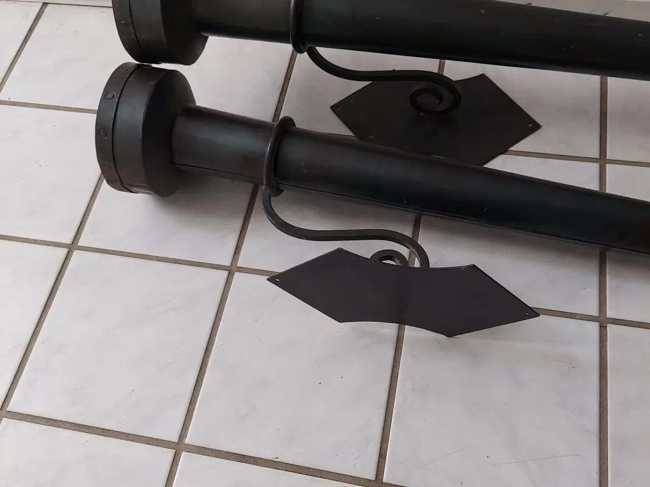 Billede 1 - Lysestager/fakler/væglampe i jern