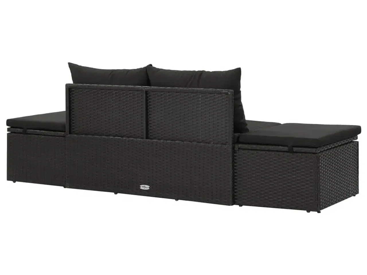 Billede 7 - Solseng med hynder polyrattan sort