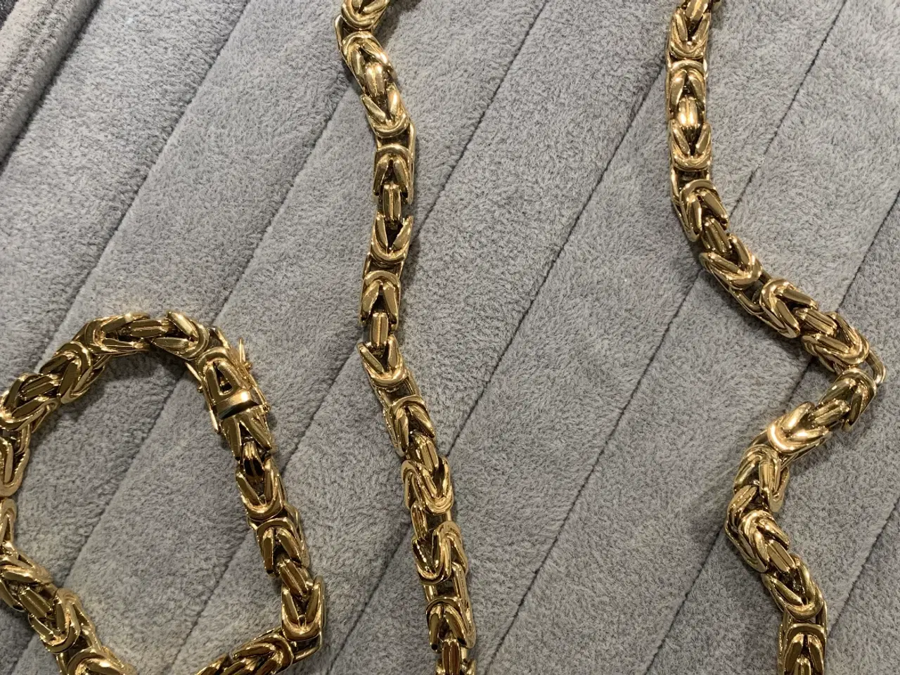 Billede 4 - 8mm goldfilled kongekæde, 70cm uden lås