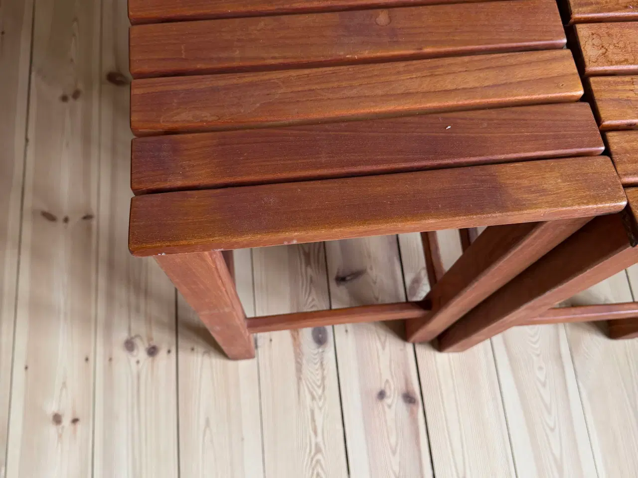 Billede 3 - Køkken-ø/ Barstole i teak