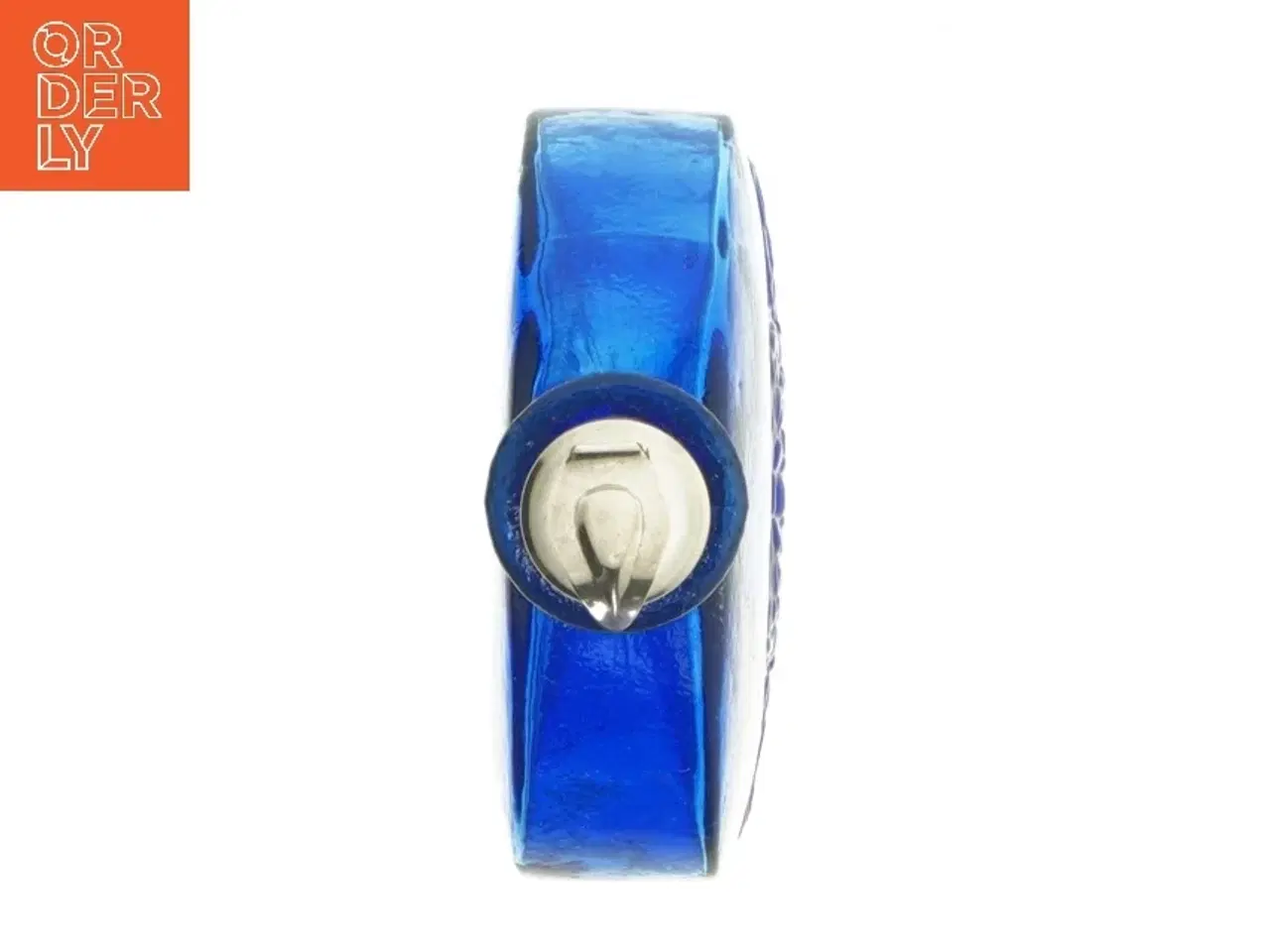 Billede 4 - Blå glasflaske med prop (str. 11,5 x 19 cm)