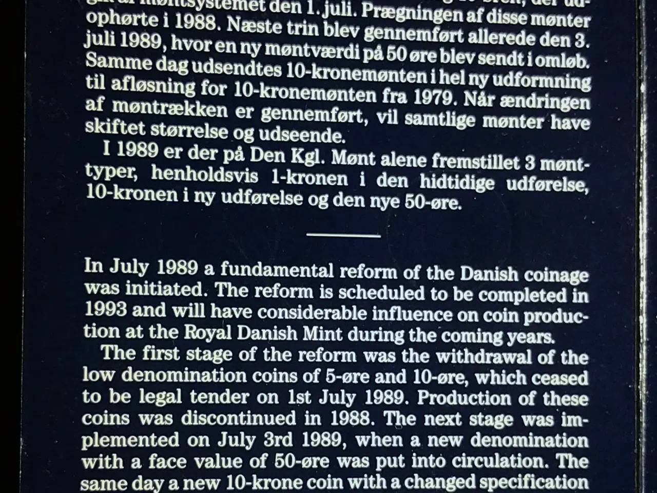 Billede 4 - DET KGL MØNTSÆT 1989 Margrethe II TOP Stand!