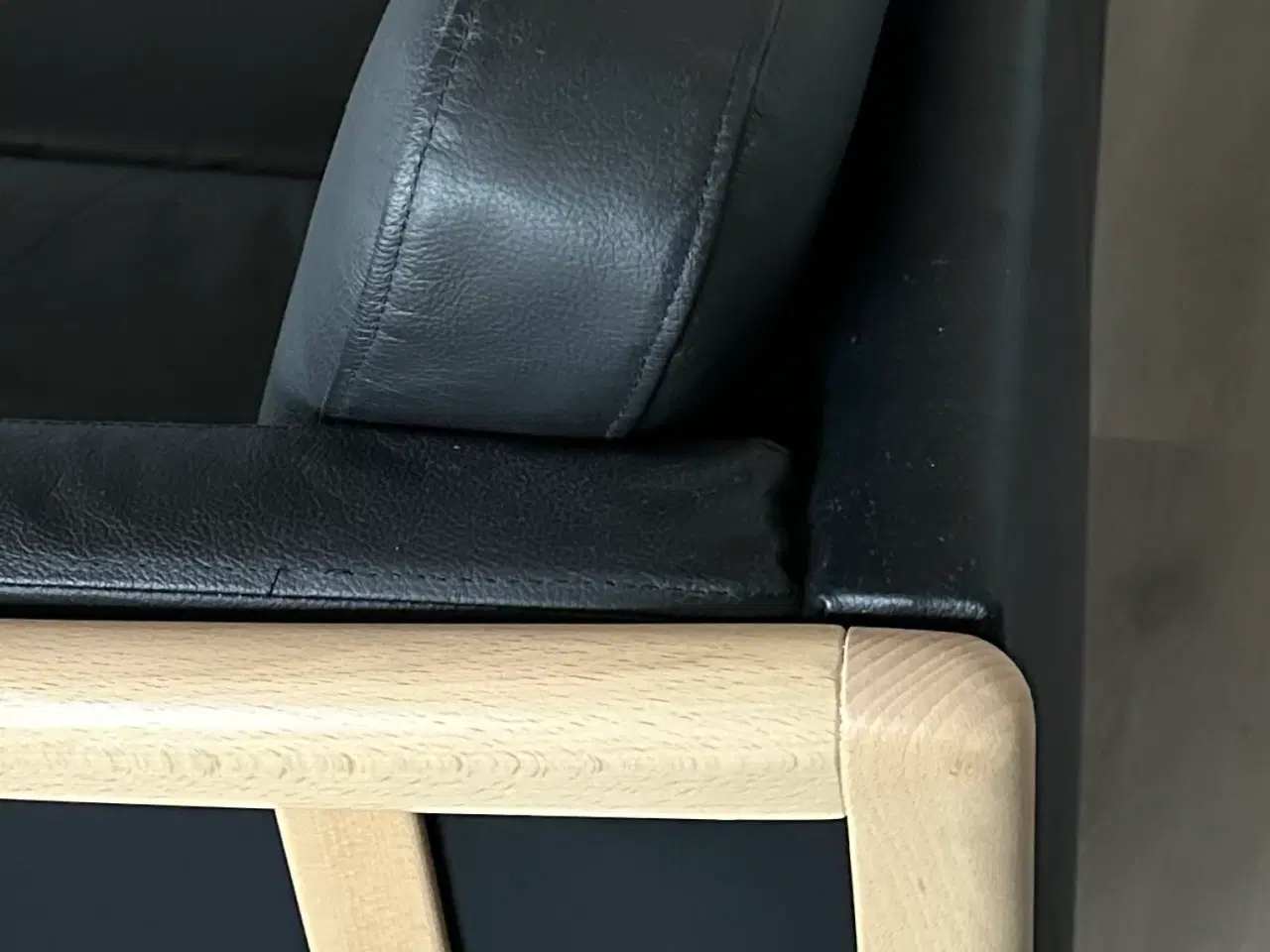 Billede 1 - 3 personers lædersofa