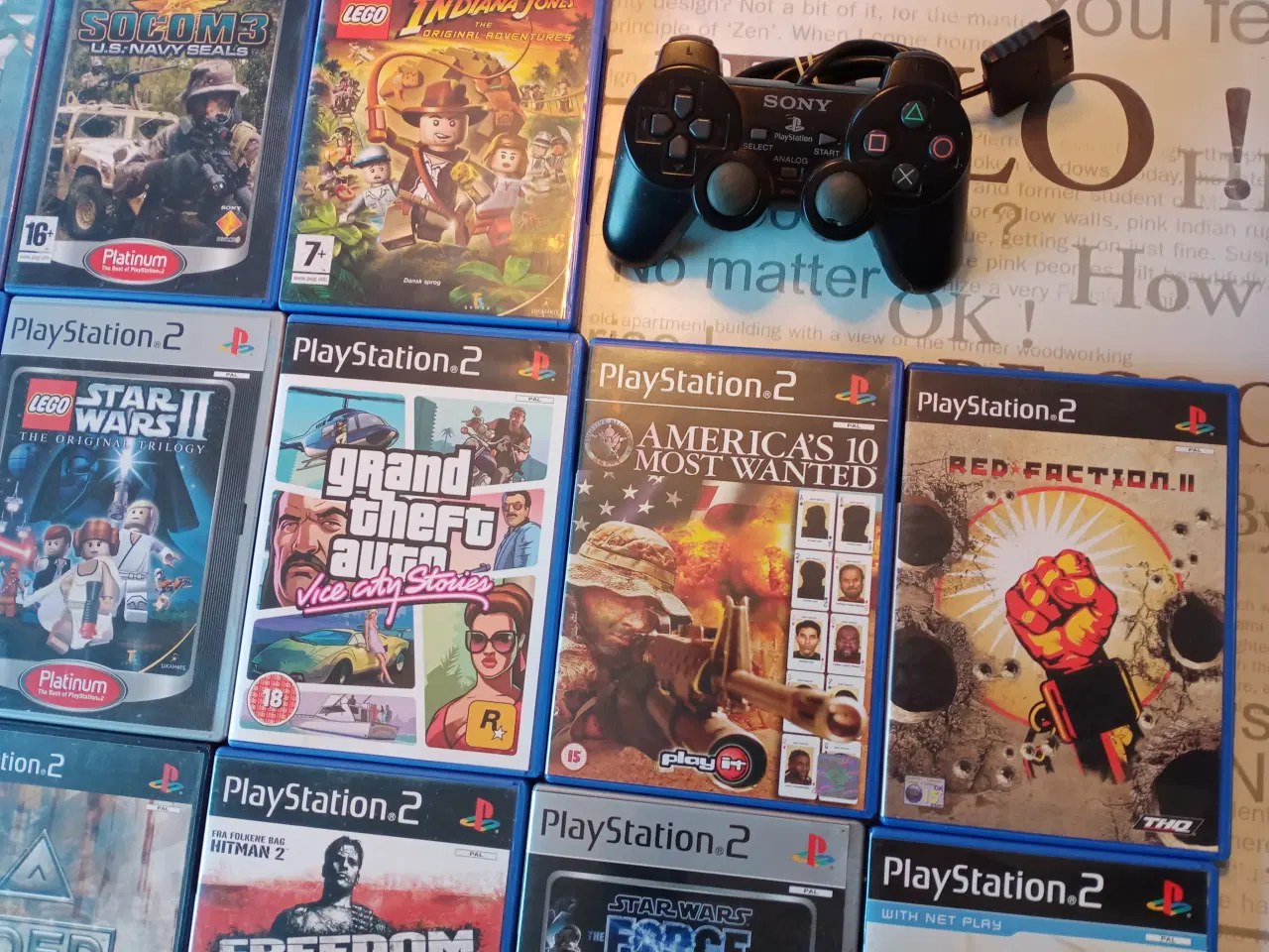 Billede 5 - 27 playstation ps2 spil + joystik