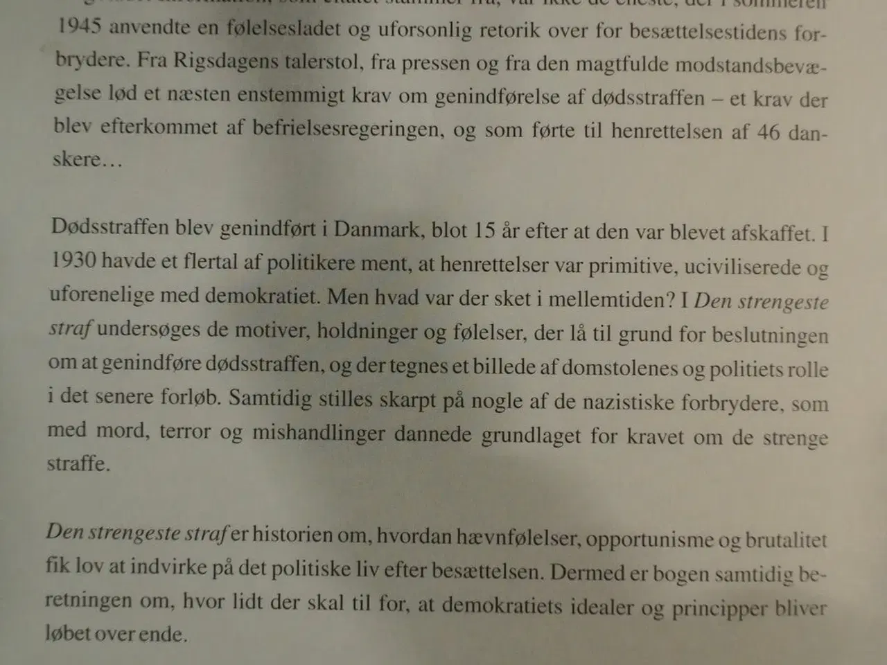 Billede 3 - den strengeste straf - dødsstraffens genindførelse