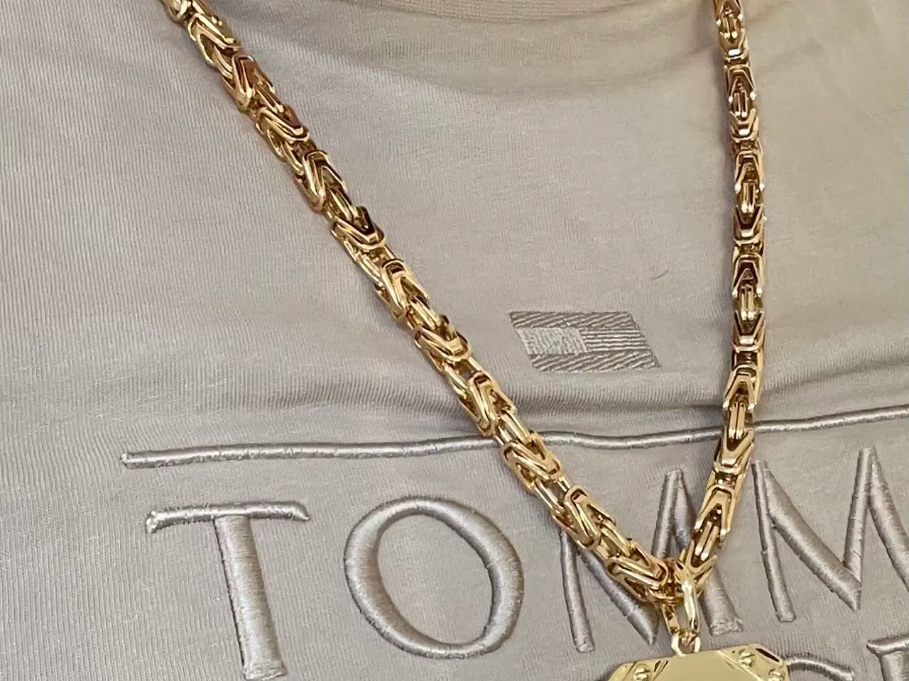 Billede 1 - Goldfilled kongekæde, Versace vedhæng.