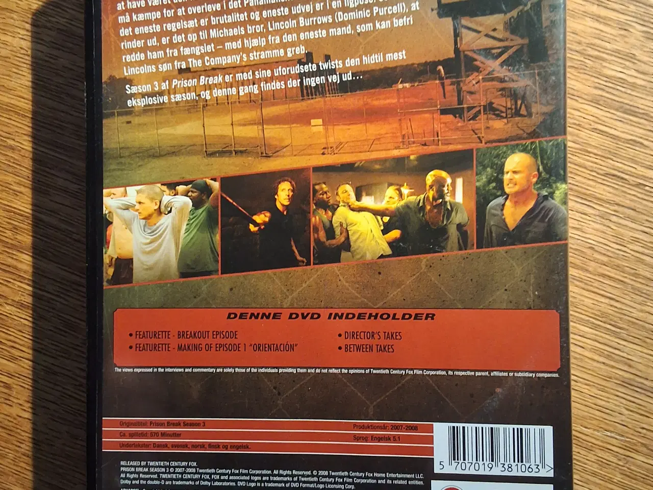 Billede 2 - PRISON BREAK Season Three. DVD film 4 discs.