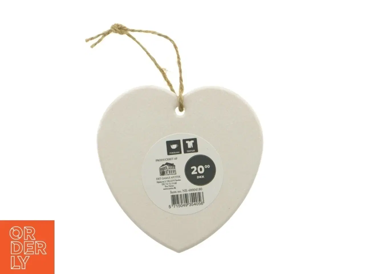 Billede 2 - Hjerteformet keramikskilt med &#39;Mormor&#39; budskab fra Netto (str. 10 x 10 cm)