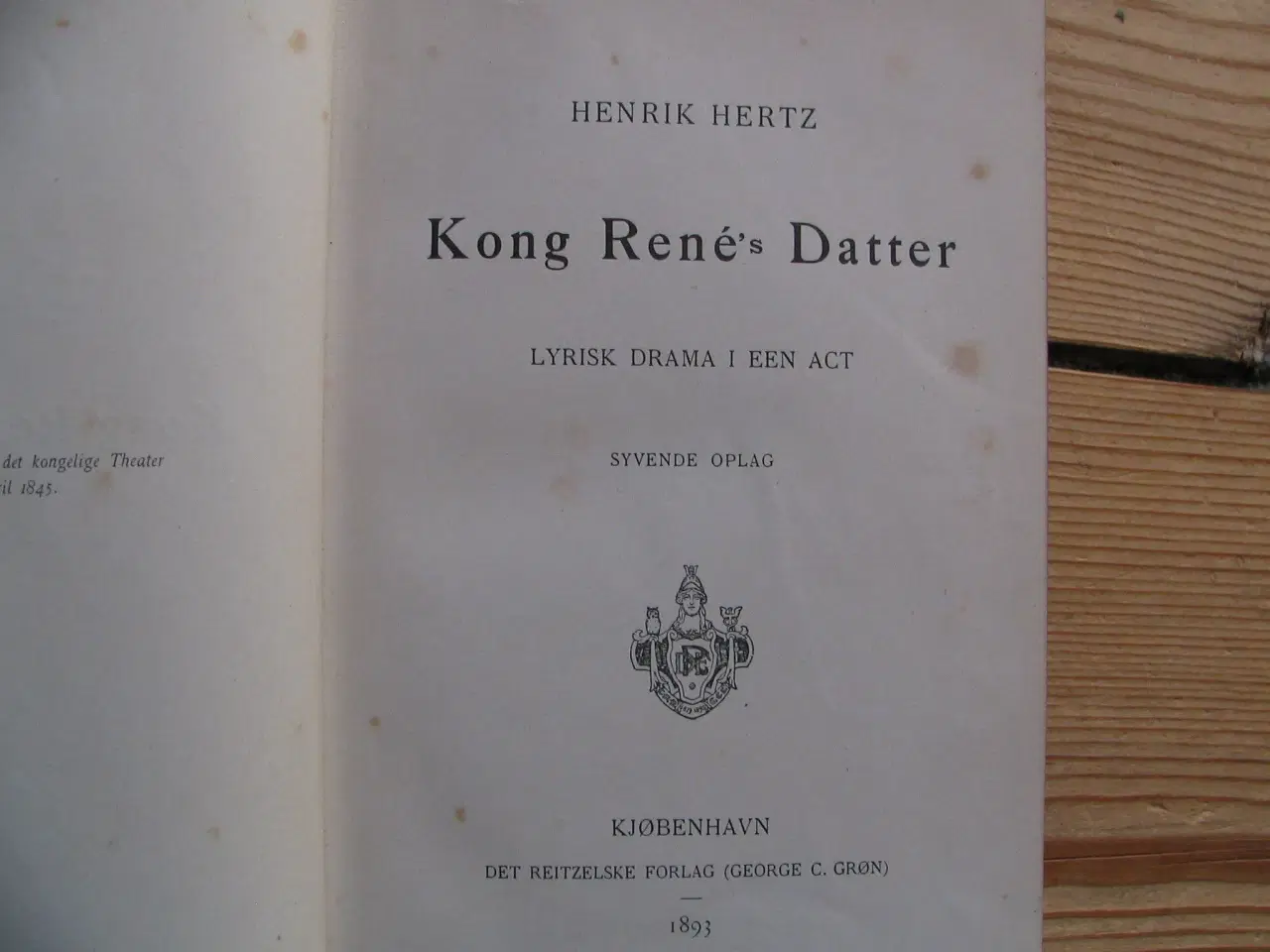 Billede 3 - Henrik Hertz. Kong Renés datter. fra 1893