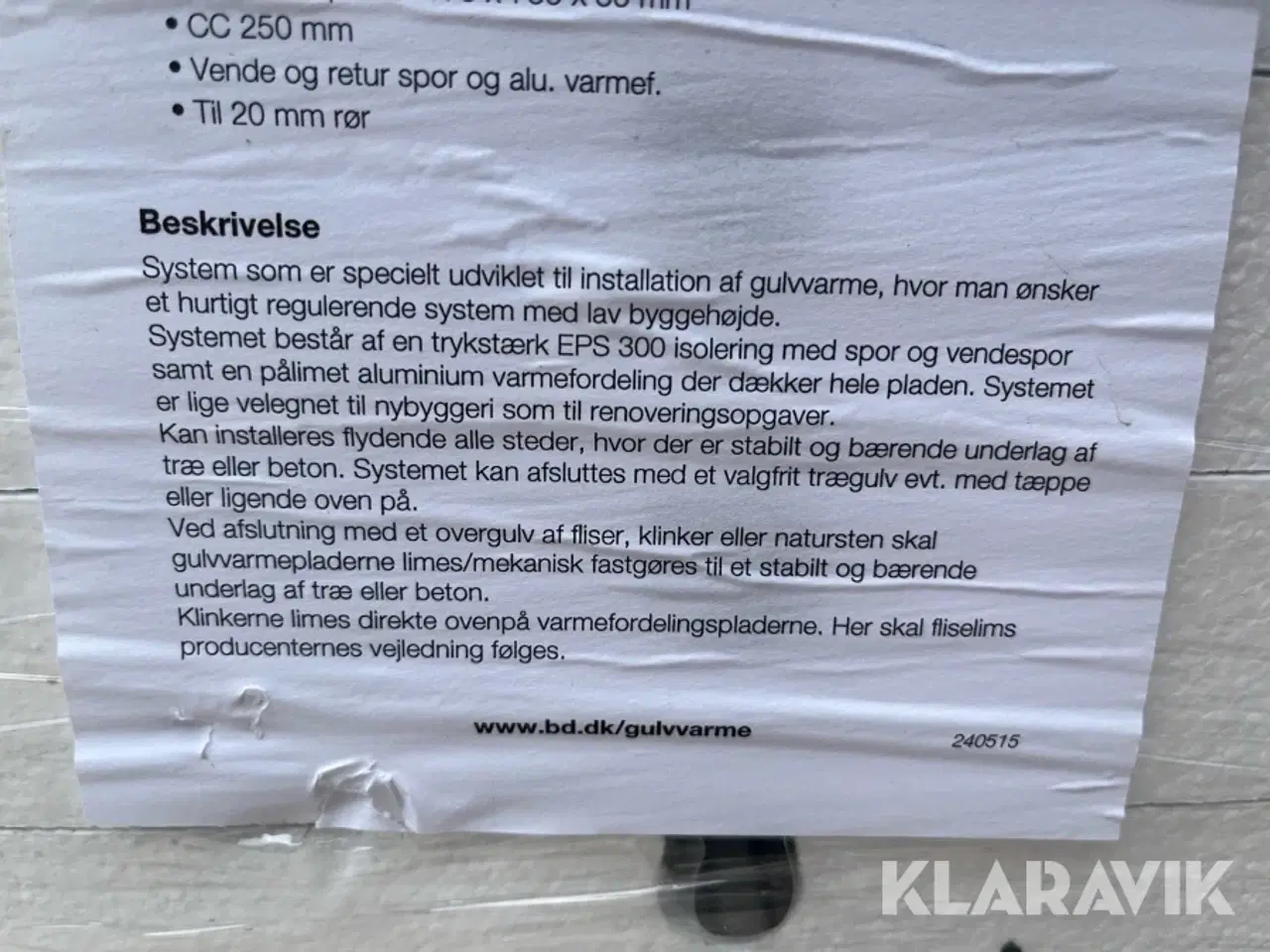 Billede 5 - Gulvvarmeplader Altech