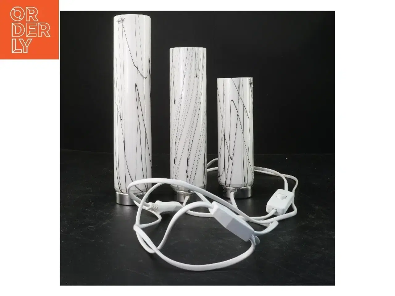 Billede 1 - Sæt af tre lamper fra Herstal i glas