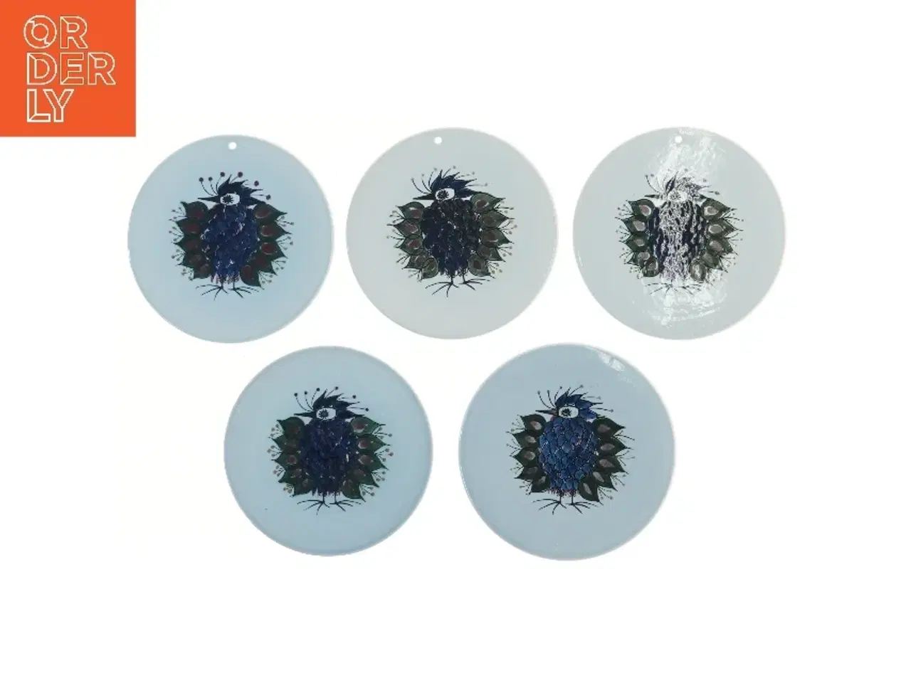 Billede 1 - Royal Copenhagen platter, 5 stykker fra Royal Copenhagen (str. 5 styk, ø 15 cm)