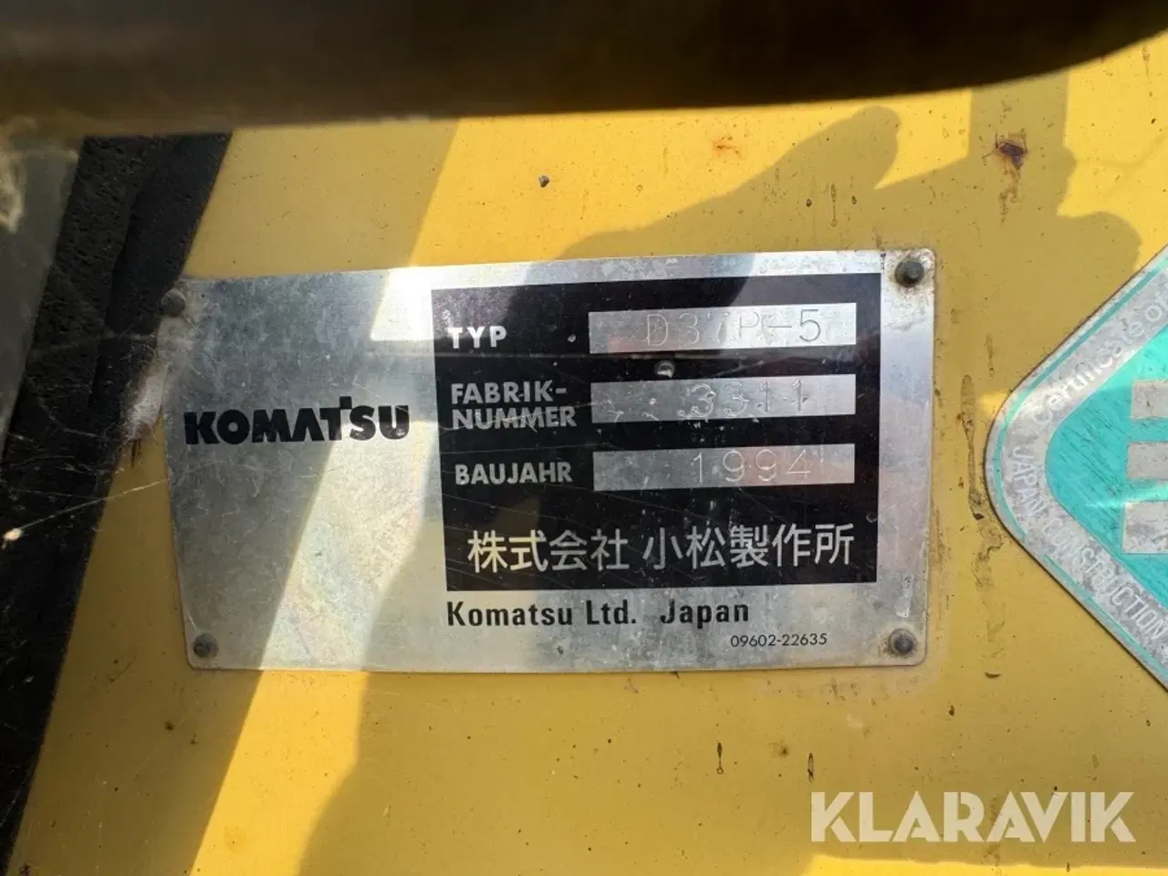 Billede 5 - Dozer Komatsu D37P-5