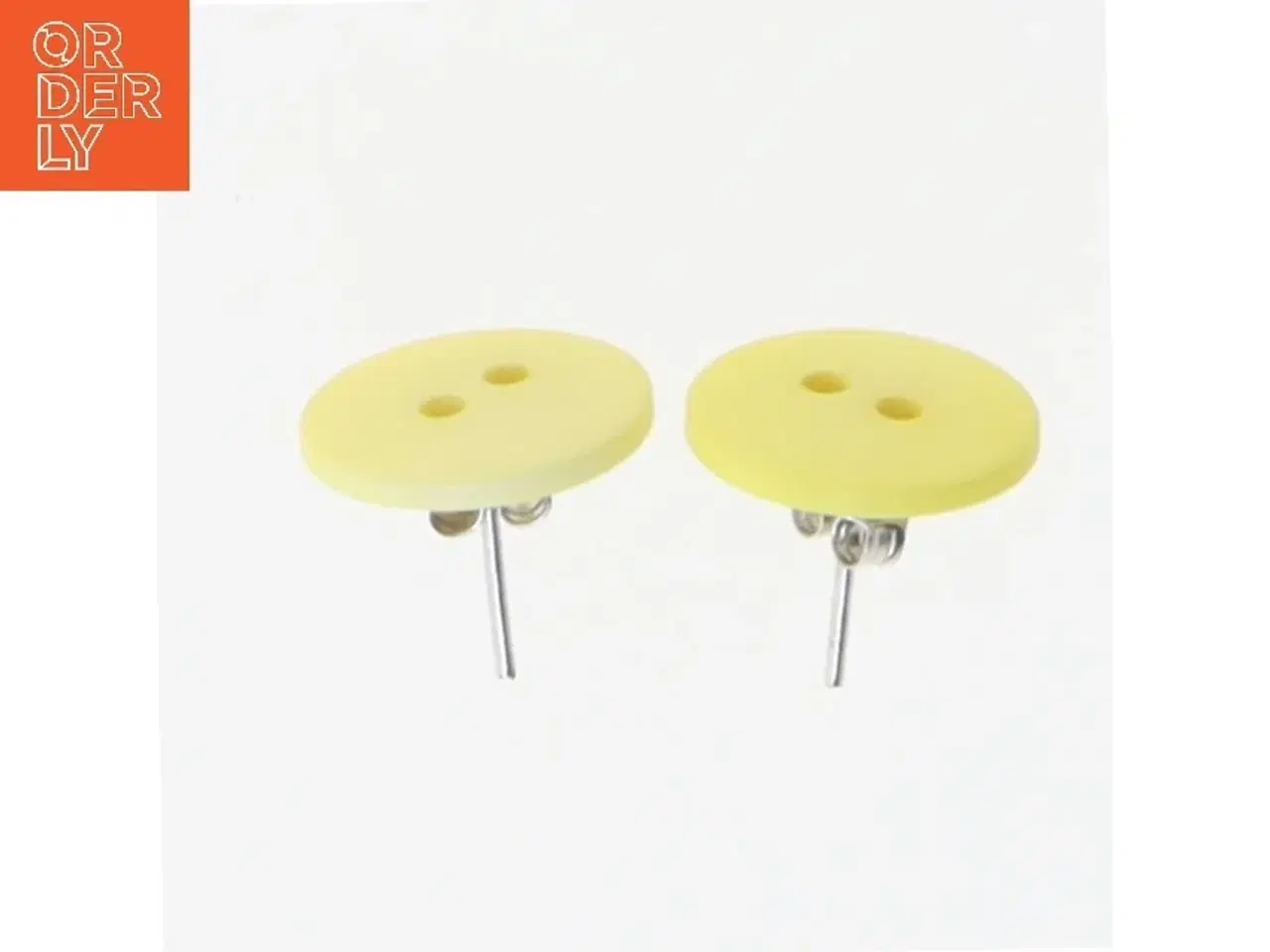 Billede 1 - Gule knapformede ørestikker (str. 1 cm)