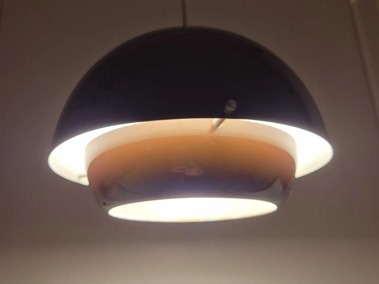 Billede 5 - Brun retrolampe med flot lyseffekt 