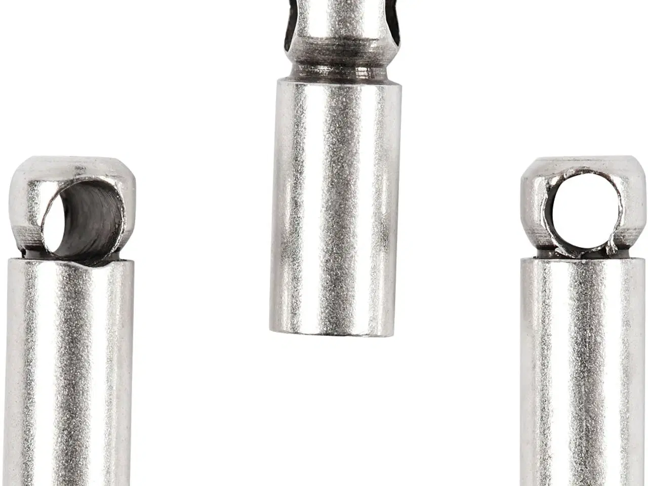 Billede 1 - Enderør, L: 8 mm, diam. 2 mm, forsølvet, 10stk./ 1 pk.