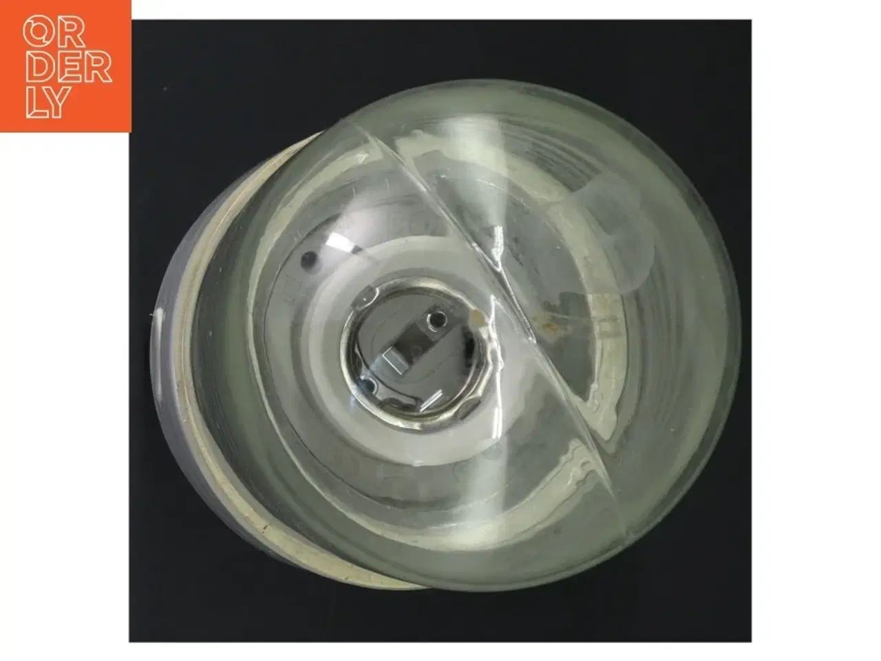 Billede 3 - Udendørs lampe med glaskuppel (str. H. 20 cm. ø. 10 cm)