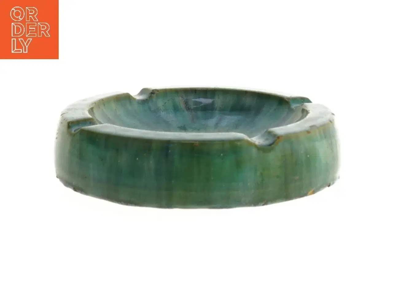 Billede 2 - Grønt askebæger i keramik (str. Ø 17 cm)