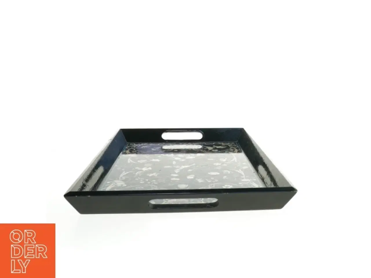 Billede 2 - Serveringsbakke med blomsterdesign (str. 42,5x27,5 cm)