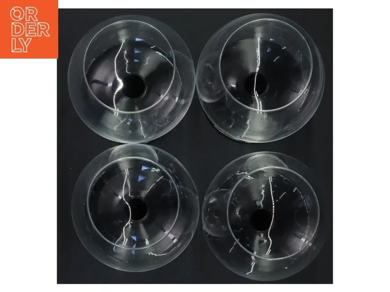 Billede 3 - Sæt glas med sort fod (str. Ø 6x13 cm)