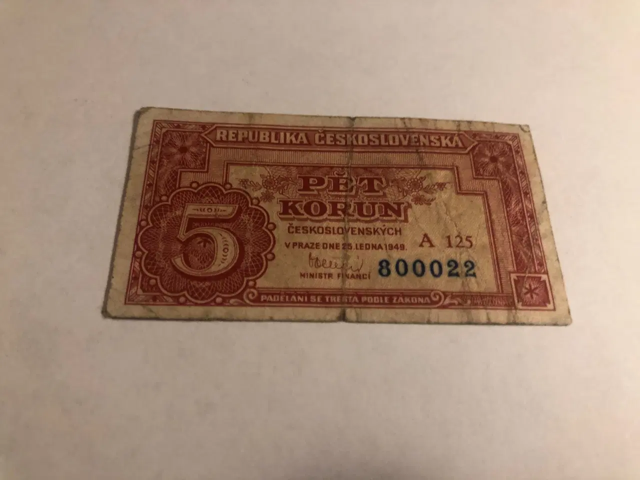 Billede 1 - 5 Korun Czechoslovakia 1949