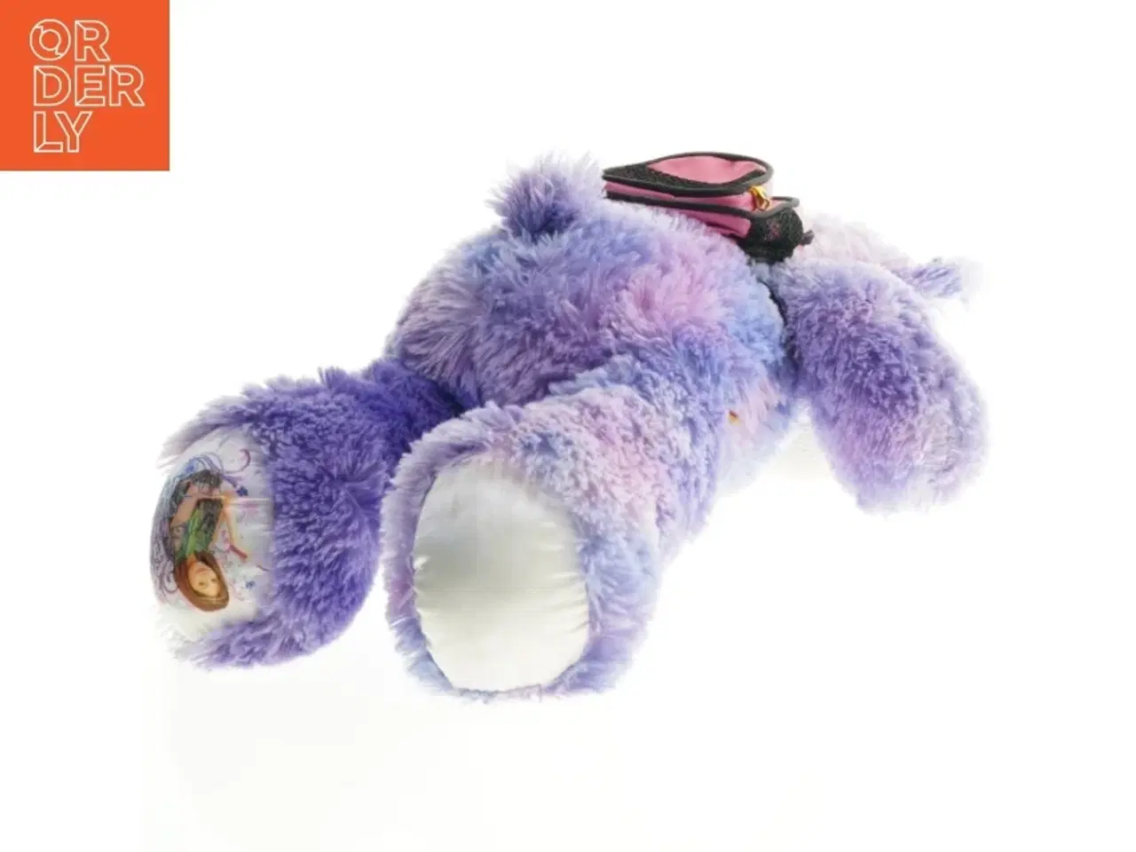 Billede 3 - Flerfarvet teddybjørn med rygsæk (str. 45 x 26 cm)