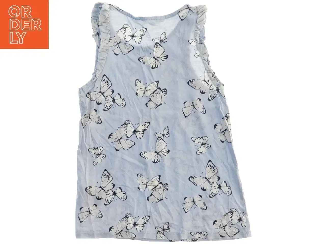 Billede 2 - Sommerbluse med sommerfugleprint fra H&M (str. 122)
