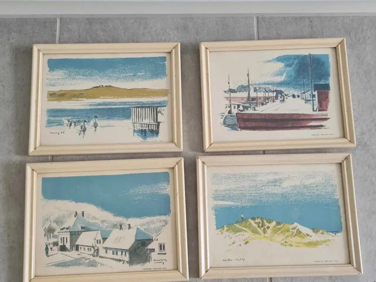 Billede 1 - Litografi, grafisk tryk, akvarel, 