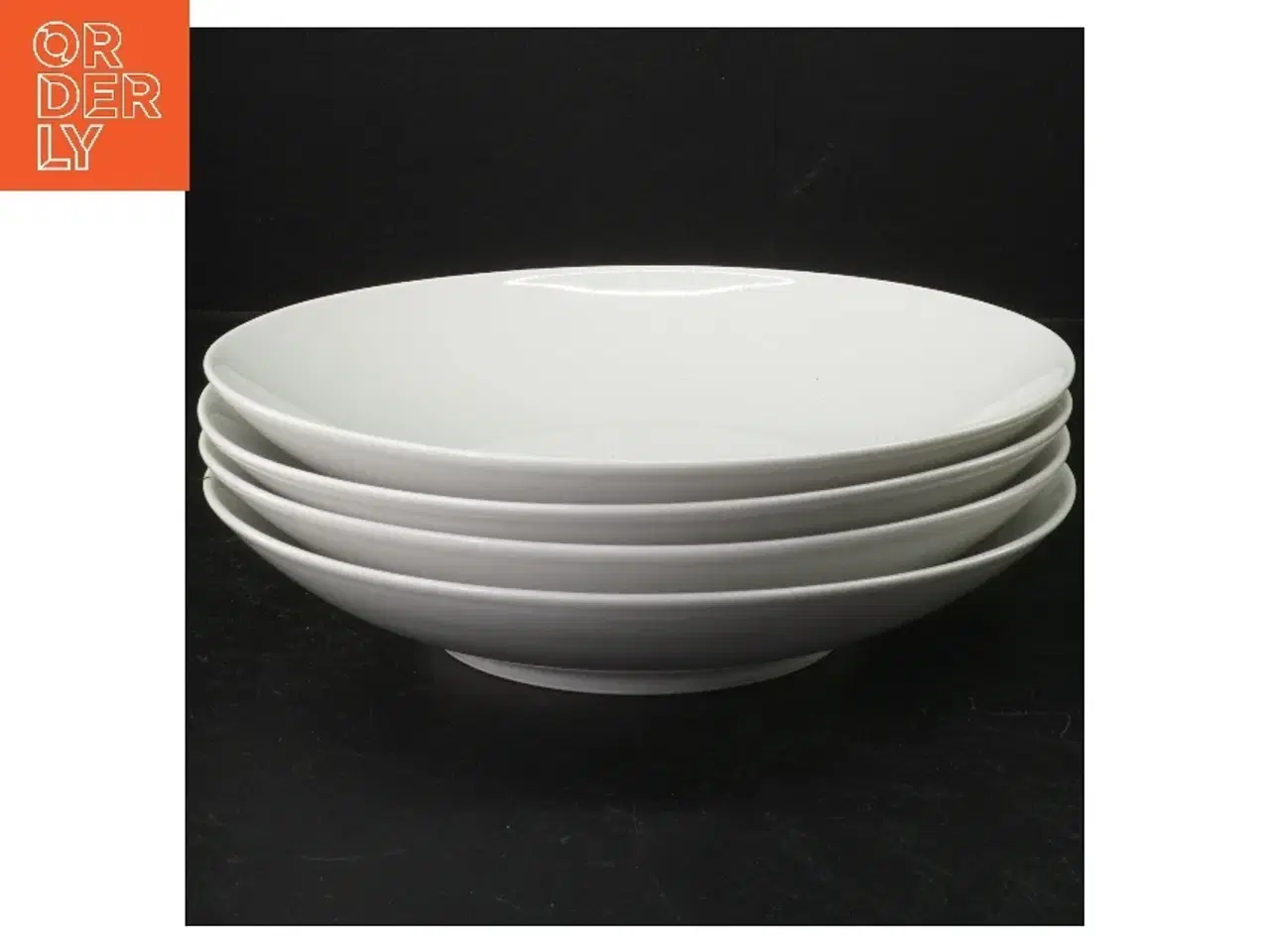 Billede 1 - Hvide middagstallerkener (4 stk) (str. 22 cm)