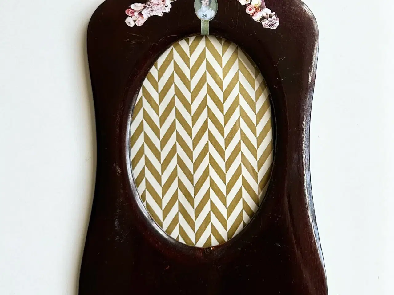 Billede 2 - Antik ramme m decoupage, 24 x 15,5 cm