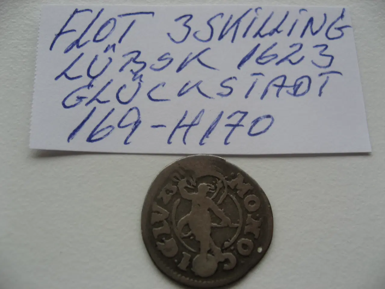 Billede 2 - Flot 3 Skilling Lübsk 1623, Glückstadt