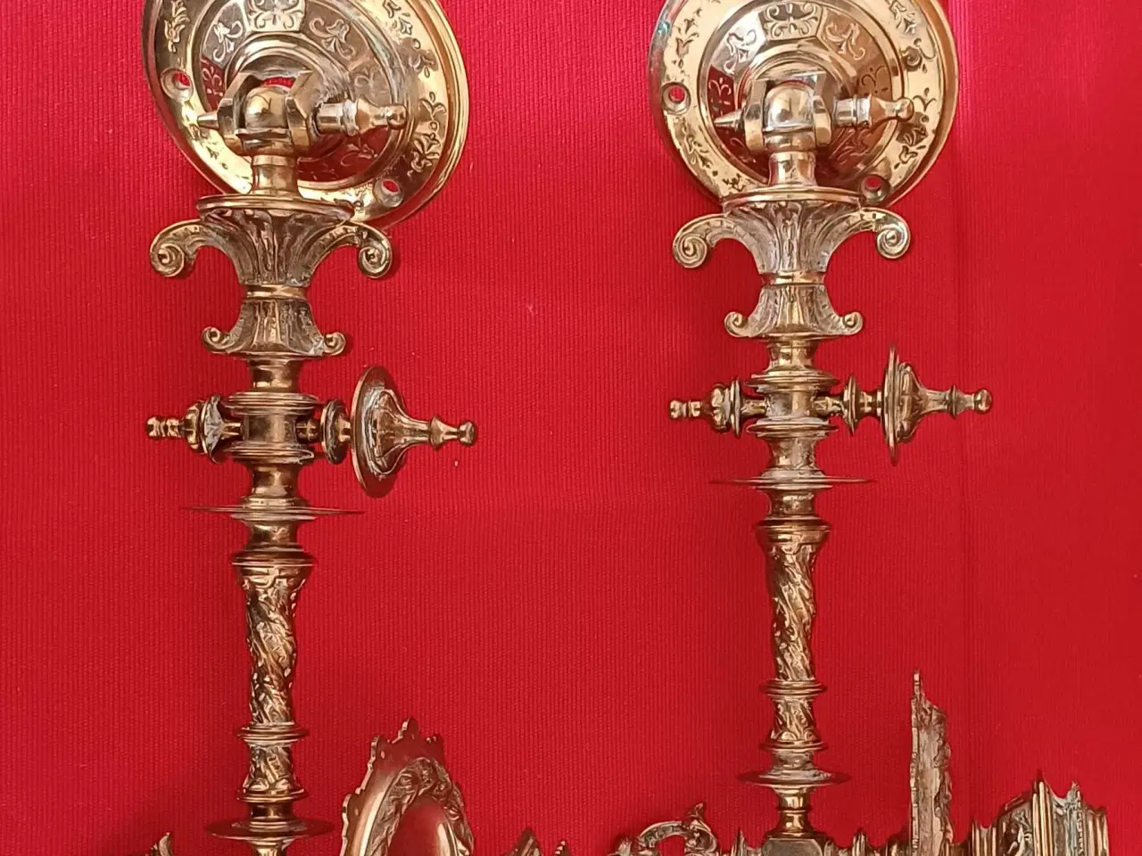 Billede 1 - Antik lyseholder i messing